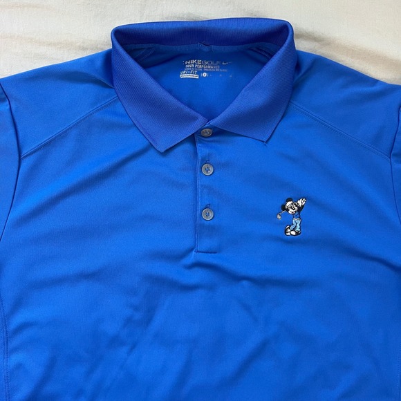 Nike Other - NIKE x DISNEY Golf Polo Tour Performance Men Large Blue Mickey Embroidered Shirt